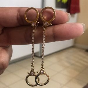 Betsey Johnson Handcuff Drop Earrings